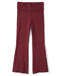 Girls Foldover Flare Leggings