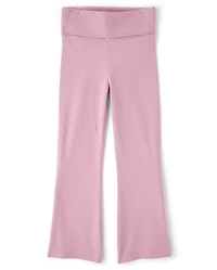 Girls Foldover Flare Leggings
