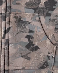 Boys Camo Premium Fleece Sherpa Lined Zip Up Hoodie