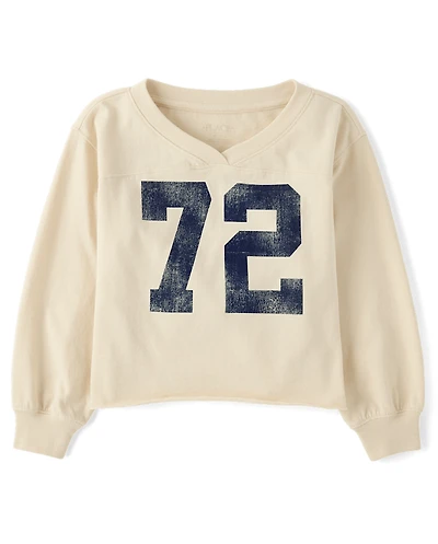 Girls Varsity Sueded Top