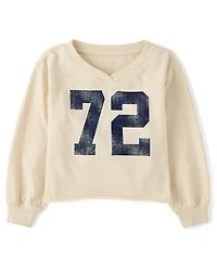 Girls Varsity Sueded Top