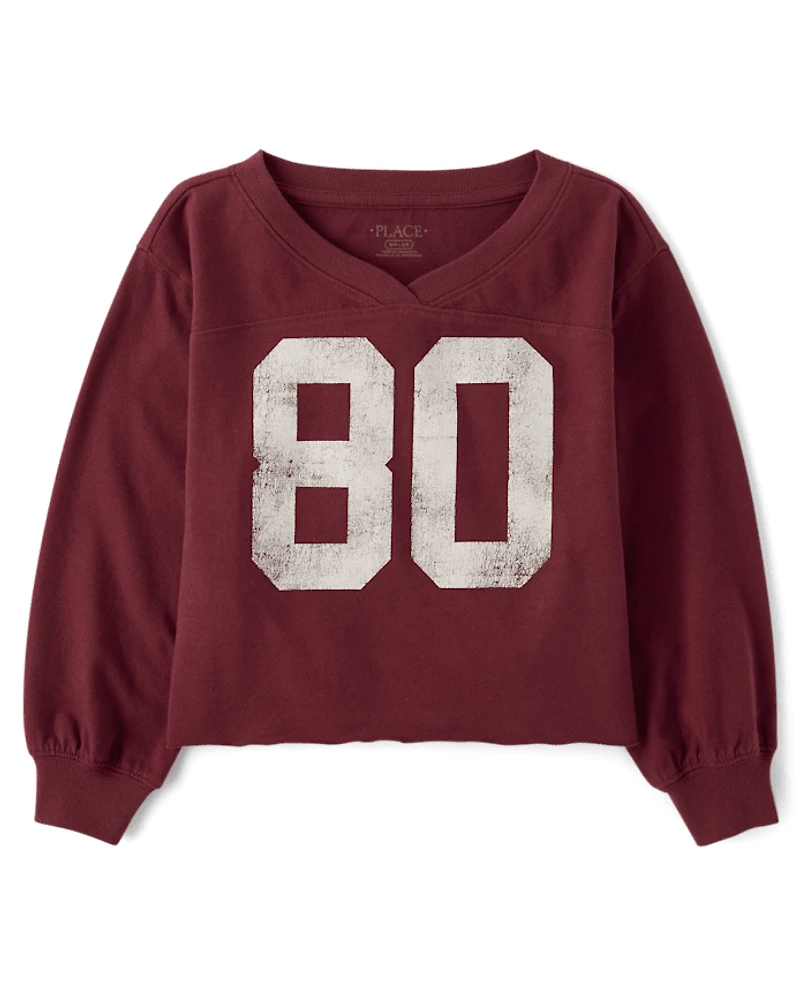 Girls Varsity Sueded Top