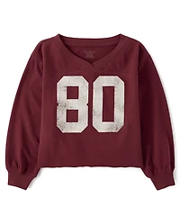 Girls Varsity Sueded Top