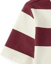 Girls Striped Rugby Polo