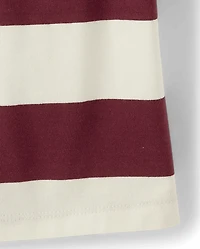 Girls Striped Rugby Polo