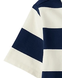 Girls Striped Rugby Polo