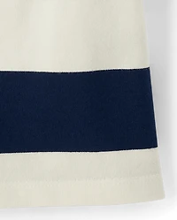 Girls Striped Rugby Polo