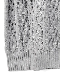 Girls Laced Bow Cable Knit Cardigan