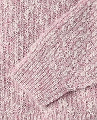Girls Marled Shaker Stitch Cable Knit Sweater