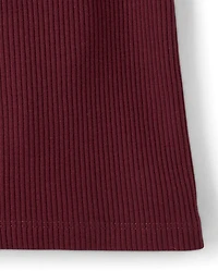 Girls V-Neck Ribbed Cinched Top