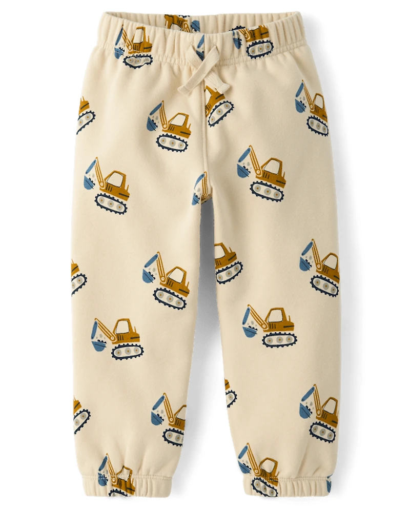 Baby And Toddler Boys Print Premium Fleece Jogger Pants