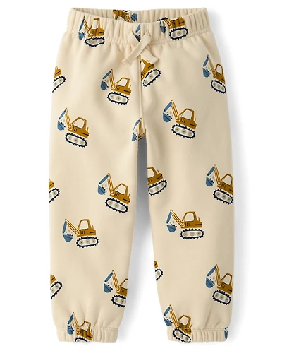 Baby And Toddler Boys Print Premium Fleece Jogger Pants