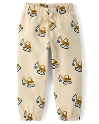Baby And Toddler Boys Print Premium Fleece Jogger Pants
