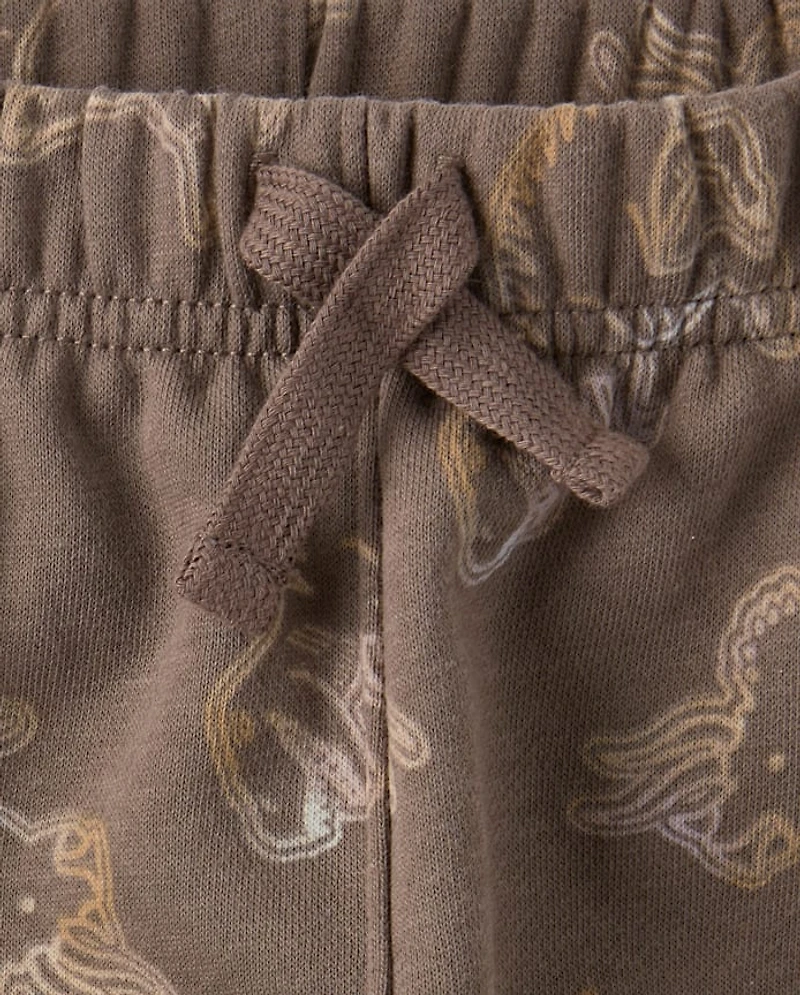 Baby And Toddler Boys Print Premium Fleece Jogger Pants