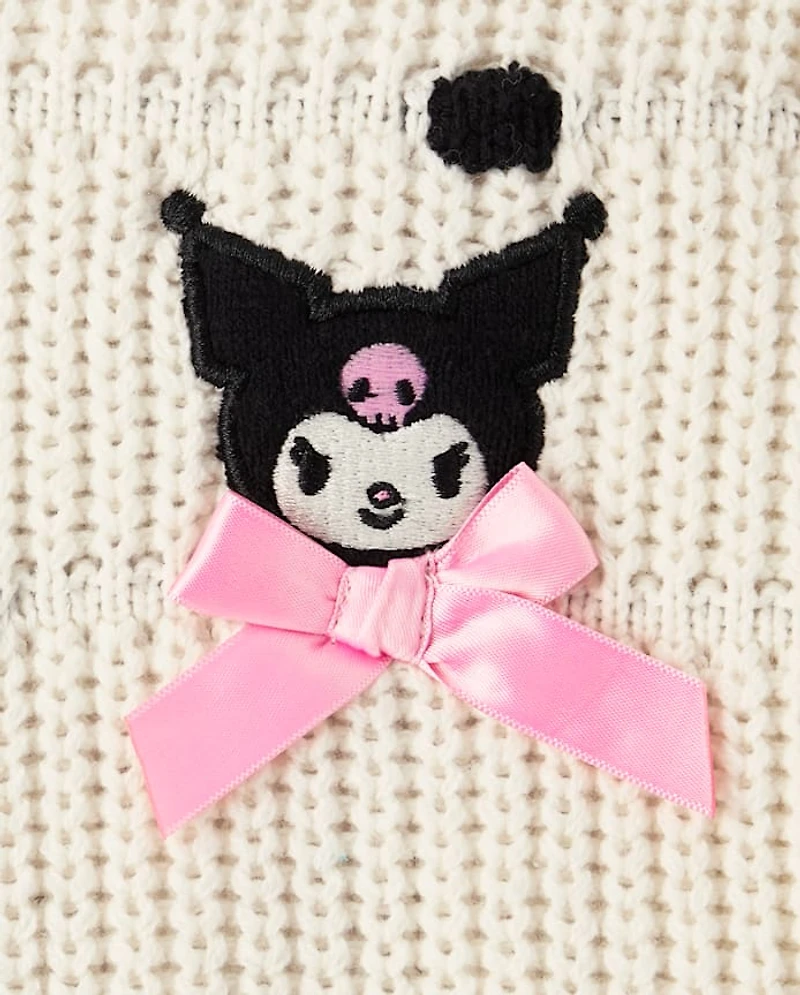 Girls Kuromi™ Embroidered Bobble Sweater