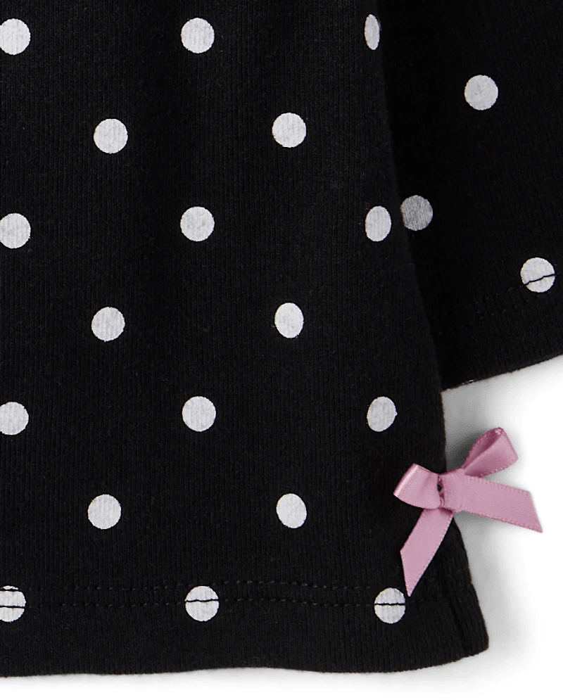 Haut à manches coudes Hello Kitty® pois et imprimé bouffant pour filles