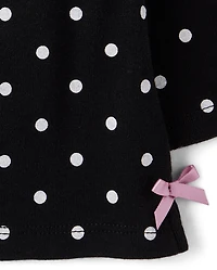 Haut à manches coudes Hello Kitty® pois et imprimé bouffant pour filles