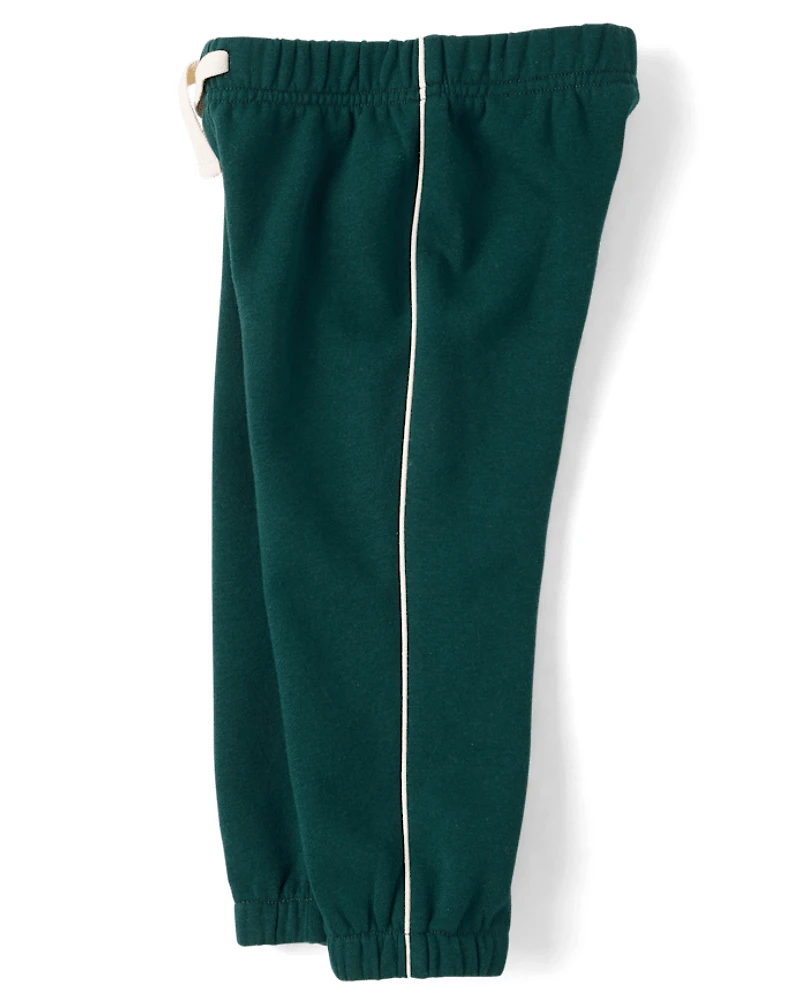 Baby And Toddler Boys Side Stripe Premium Fleece Jogger Pants