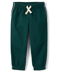 Baby And Toddler Boys Side Stripe Premium Fleece Jogger Pants