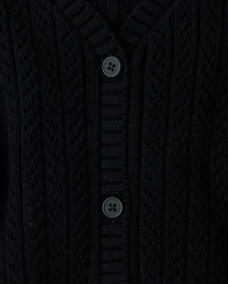 Girls Pointelle Cardigan