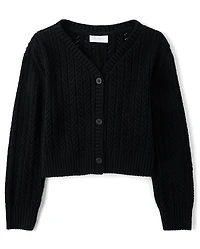 Girls Pointelle Cardigan