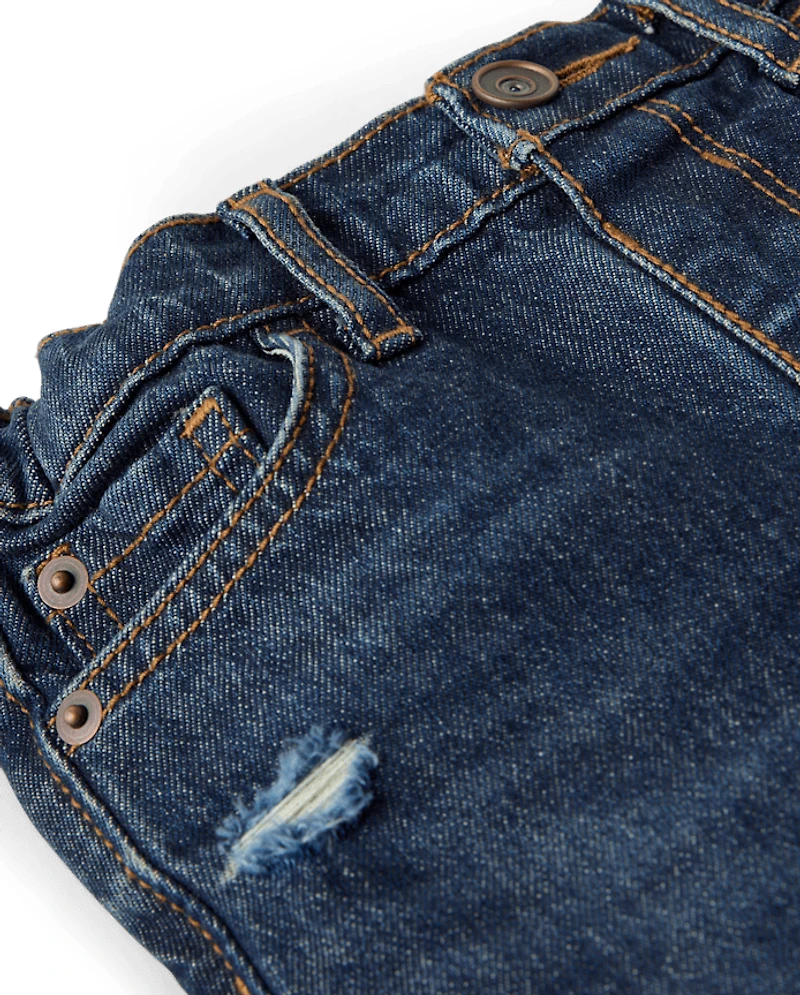 Baby And Toddler Boys Ripped Straight Jeans