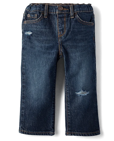 Baby And Toddler Boys Ripped Straight Jeans