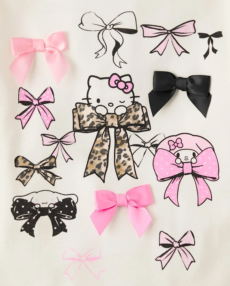 Girls Hello Kitty® And Friends Bow Elbow Sleeve Top