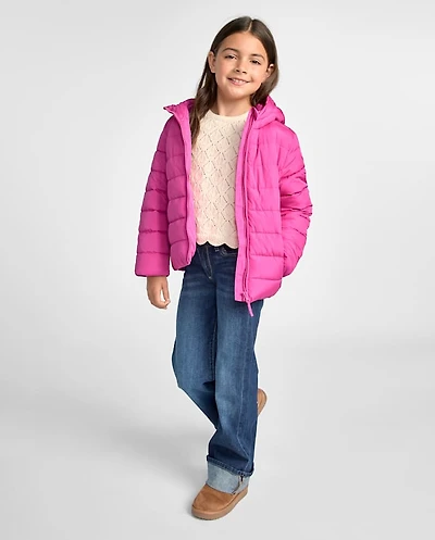 Girls Roll Cuff Wide Leg Jeans