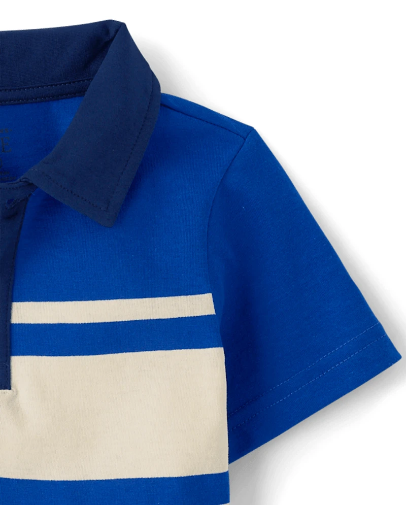 Baby And Toddler Boys Striped Soft Jersey Polo
