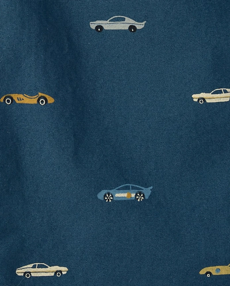 Baby And Toddler Boys Racecar Poplin Button Up Shirt