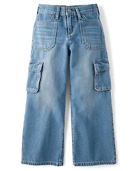 Girls Baggy Cargo Jeans