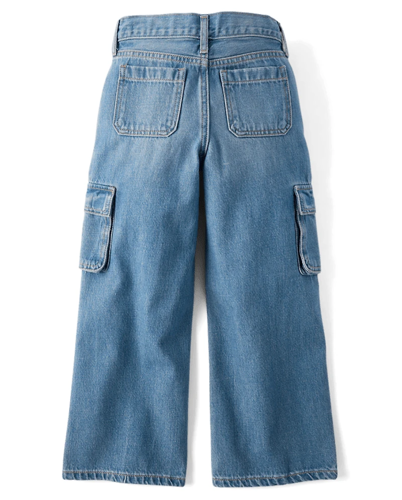 Girls Baggy Cargo Jeans