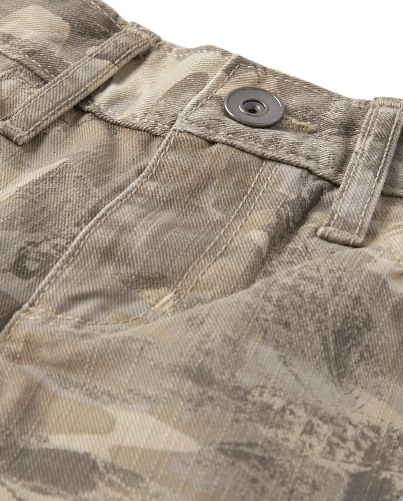 Girls Camo Baggy Jeans