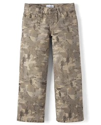 Girls Camo Baggy Jeans
