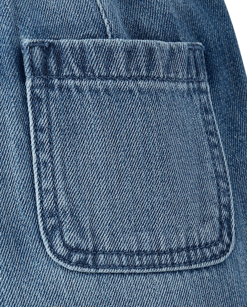 Jeans cargo amples à enfiler pour filles