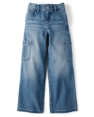 Girls Pull On Baggy Cargo Jeans