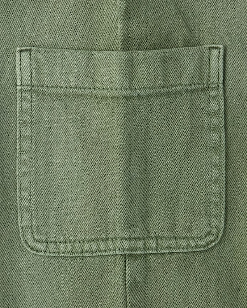 Girls Garment Dyed Baggy Cargo Jeans