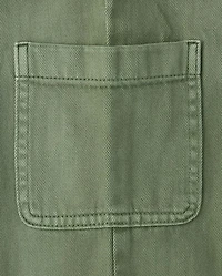 Girls Garment Dyed Baggy Cargo Jeans