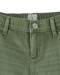 Girls Garment Dyed Baggy Cargo Jeans
