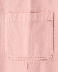 Girls Garment Dyed Baggy Cargo Jeans