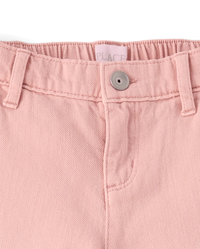 Girls Garment Dyed Baggy Cargo Jeans