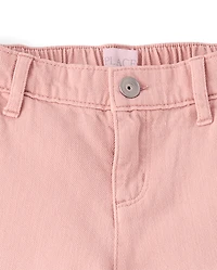 Girls Garment Dyed Baggy Cargo Jeans