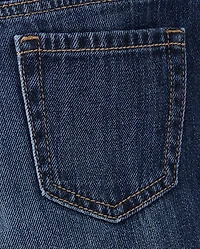 Girls Studded Wide Leg Jeans