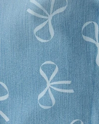 Girls Bow Pencil Jeans