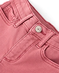 Girls Garment Dyed Flare Jeans