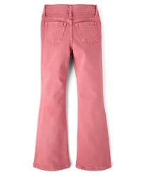 Girls Garment Dyed Flare Jeans