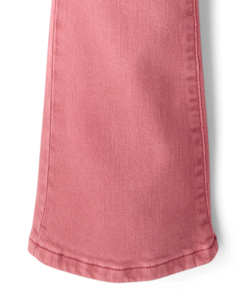 Girls Garment Dyed Flare Jeans
