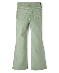 Girls Garment Dyed Flare Jeans
