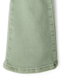 Girls Garment Dyed Flare Jeans